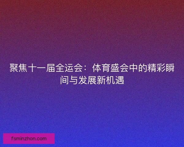 聚焦十一届全运会：体育盛会中的精彩瞬间与发展新机遇